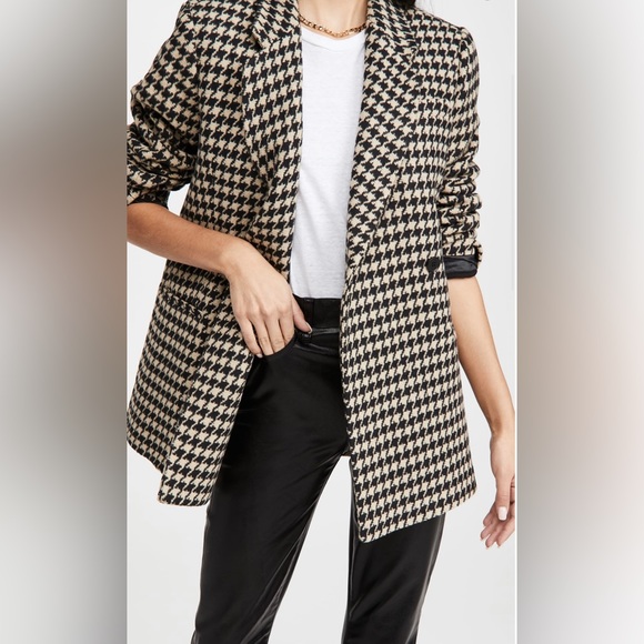 ANINE BING, Kaia Houndstooth Blazer black/white - Main Image